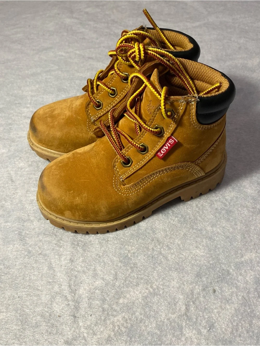Levi's Kids Wheat/Tan Lace-Up Work Boots size 8 boys